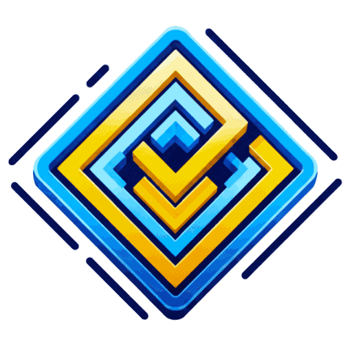 The Prema Vision logo: nested diamond paths in blue and yellow